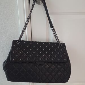 2 Fly Large Elegant Black Quilted Handbag